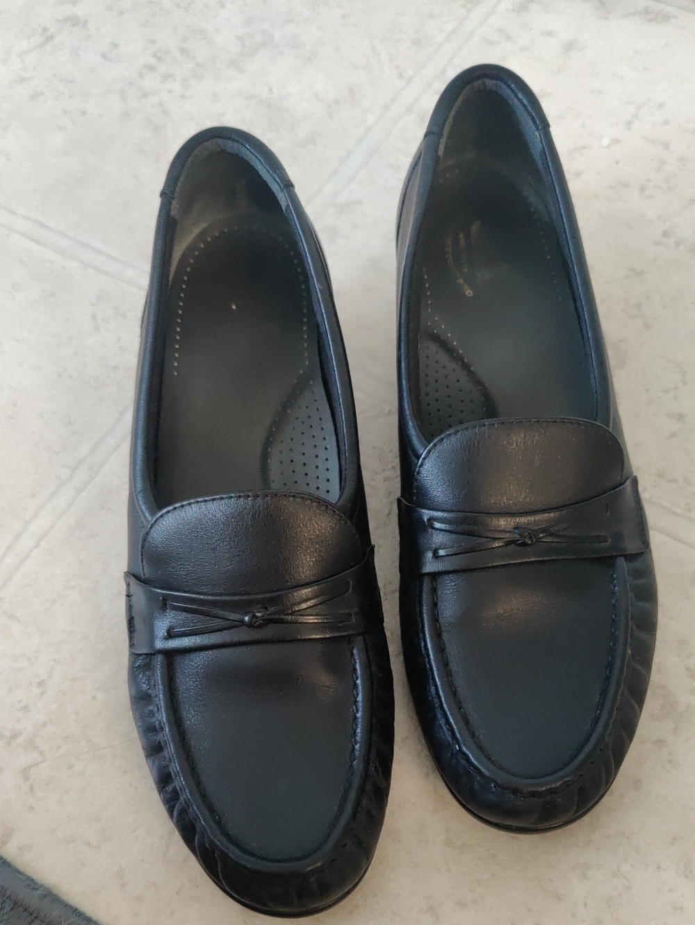 SAS Tripad Comfort BLACK Leather Loafer Casual Wedge Shoe Y2K Retro Vintage Insp